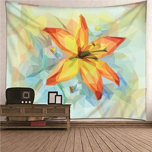 Aotiwe Wandteppich Aesthetic, Wanddekoration Herbst Lilie aus Polyester Farbenreich 150X150Cm für Wohnung