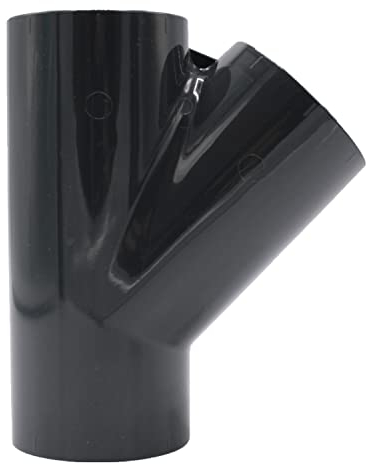 PVC T-Stück 45° Abzweigmuffe - 32 x 32 x 32 mm Innendurchmesser - Rohrmuffe Mit 3 Anschlüssen - Rohr-Verbindungsstück für Rohre und Fittinge - BM174