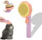 Haustier Hundebürste Katzenbürste, Haustier Bürsten, Haar Entferner Haustierbürste für Langhaar und Kurzhaar (Lila)