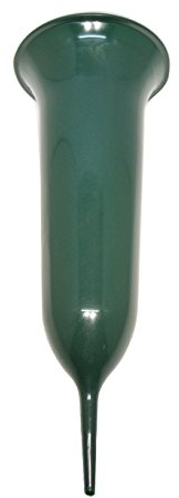 Grabvase rund I 5 Stück I 37 cm I grün I Tulpe Friedhofsvase aus Kunststoff