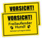 2 Stück XXL Vorsicht! freilaufender Hund Schild 30 x 40 cm aus stabiler PVC Hartschaumplatte 5mm Achtung vor dem Hund Schild mit UV-Schutz von STROBO