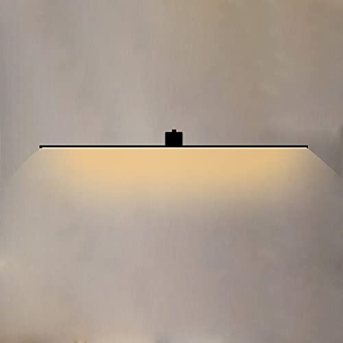 MOLOURK LED Wandbild Wandleuchte Bildbeleuchtung modern Schwarz Wandlampe Innen Lange Schlafzimmer Nachttischlampe Aluminium 4000K Spiegelleuchte Wandbeleuchtung Spiegel Make Up Licht (80CM,Schwarz)