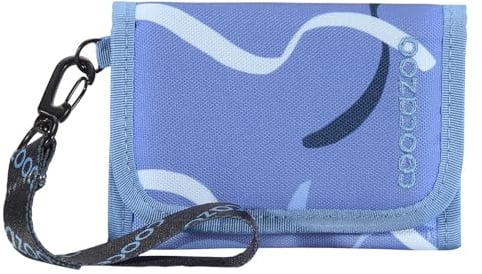 coocazoo Geldbörse, „Cool Breeze”, blau, Portemonnaie mit Sichtfenster innen & außen, Münzfach & Kartenfächern, Klettverschluss, ab der 3. Klasse