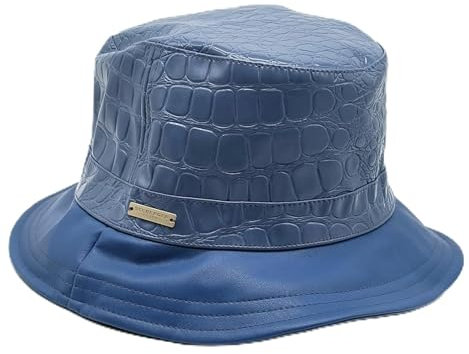 Seeberger Kunstleder Buckethat Steel Blue - M
