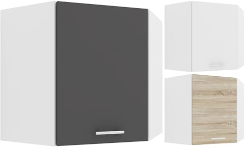 VCM Eckschrank Küchenschrank Hängeschrank Küche Küchenmöbel Esilo Weiß