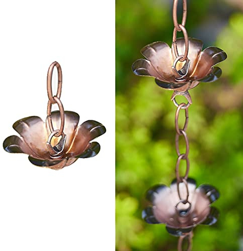 CMYUN Regenkette Metallregenketten für Dachrinnen, Japanischen Stil Fallrohr Regen Ketten Nach Hause Dekor, Regenfänger für Außen für Veranda Hof Garten (Color : Style2, Size : 100cm(3.3ft))