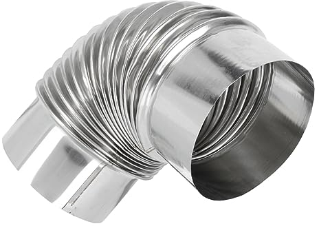 DOITOOL Edelstahl Kaminbogen Ofenrohr Abgasrohr Langlebig Leicht Vielseitig Für Holzöfen Camping Outdoor Lüftung Küche Badezimmer Rauchabzug Rohr