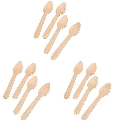 García de Pou - 100 Unités - Cuillère à Café 11 Cm Naturel Bois