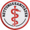 Generisch 1x 8cm runder Rettungsdienst-Emblem Textil-Patch mit Klettverschluss