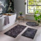 Taracarpet Badematte Badteppich für das Badezimmer waschbar in der Waschmachine Blitz Marmor Abstrakt Muster schwarz-Gold 080x150 cm