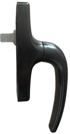 Maniglia Cremonese per anta a ribalta in metallo pressofuso Brev (Nero)