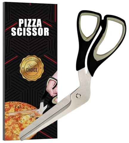 RAAFI Grey Sharp Pizza Scissors for Cutting Pizza Like a Professional. Pizza Scissors Dishwasher Safe (Grey)