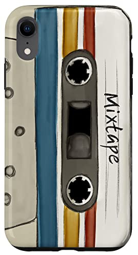 Hülle für iPhone XR Retro Mixtape Aquarell Nostalgie Funky Oldschool Kassette