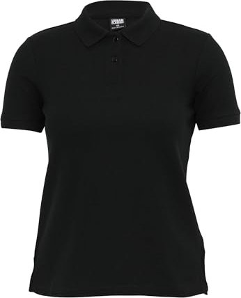 Urban Classics Damen T-Shirt Ladies Polo Shirt, Polo Shirt für Frauen, Kurzarm, versteckte Knopfleiste, Größen XS-5XL