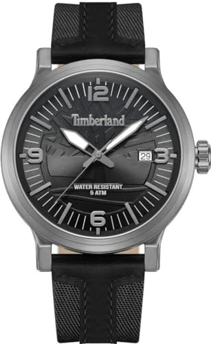 Timberland Herren Analog Quarz Uhr mit Leder Armband TDWGN0029103