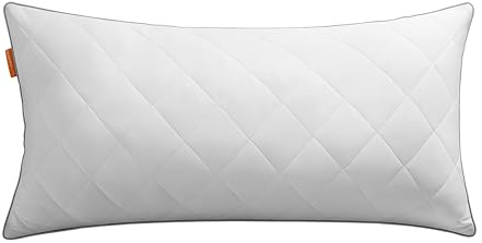 SONGMICS HOME Kopfkissen, beidseitig verwendbar, 80 x 40 cm, Kissen, kühlender, weicher Bezug, 650 g Füllung, Winter, Sommer, maschinenwaschbar, wolkenweiß TBP021W01
