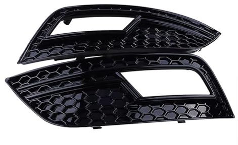 MZEER Auto Nebelscheinwerfer Blende Abdeckung Frontstoßstange Lampengitter 8K0 807 681 K Für A-udi A4 B8 8K Limousine 2012 2013 2014 2015 Facelift(Color:Left right)