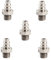 Stahl-T-Rohrverschraubungen, 5 Stück, 3 mm, 4 mm, 5 mm, 6 mm, M3, M4, M5, M6, Messing, gerades Ellenbogen-T-Rohr, Schlauchtülle, Mini-Luft-Pneumatik-Rohrverschraubung, Schnellverbinder (Farbe: M5, Spe
