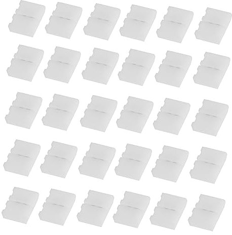 Veemoon Weißer LED Streifenverbinder kein Brandrisiko aus Kunststoff 100 Stück Flexible 8mm Lötfreie Verbindung für Küche Unterbauleuchte und LED Streifen Verlängerung