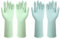 ZUIMER Rubber Dishwashing Gloves, Reusable Kitchen Gloves, 2 Pairs, Cleaning Gloves for Washing Dishes, Durable and Non-Slip (Light Blue & Light Green Medium