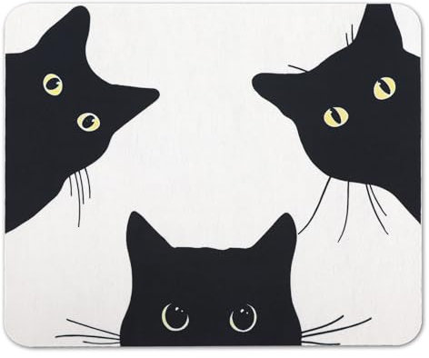 Cute Mouse Pad, Computer Mouse Mat Funny Mouse Mat Cute Mouse Mat Anti-Slip Mouse Mat Small Mouse Mat Laptop Mat Mouse Pad Small of Three Cute Cat Pattern