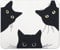 Cute Mouse Pad, Computer Mouse Mat Funny Mouse Mat Cute Mouse Mat Anti-Slip Mouse Mat Small Mouse Mat Laptop Mat Mouse Pad Small of Three Cute Cat Pattern