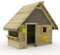 Wickey Spielhaus Tipi - Kinderspielhaus aus Holz, Gartenhaus für Kinder, extrem witterungsbeständig aus kesseldruckimprägniertem Massivholz - grau