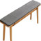 Outdoor Bankauflage Stuhlkissen Bankkissen 120/150/180/200/80/100X40CM Gartenbankauflage Waschbar rutschfeste Bank Sitzauflage(Dark Gray,35x180cm)