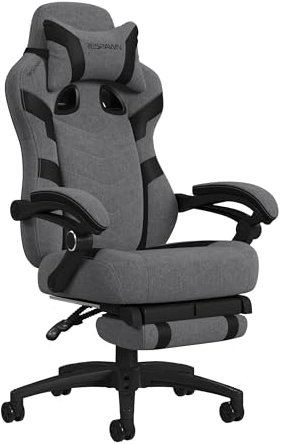 Respawn 110 Pro - Silla ergonómica para Videojuegos con reposapiés para Adultos, cómoda Silla reclinable para Juegos de Oficina con Soporte Lumbar y reposacabezas, sillas de Videojuegos Estilo
