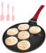 WEGREAT 26 cm Non-Stick Seven Holes Pancake Pan Crepe Maker with Animal Design, Pancake Maker for Gas etc., Fried Egg Pan for Omelettes Pancakes Burger