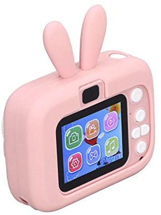 Appareil Photo Numérique 20 MP avec 1080P, Reconnaissance Faciale Intelligente AI, Chargement USB et 5 Jeux de Puzzle, Conception Non Angulaire avec Coque de Protection en