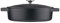 Cooks Professional 28cm Cast Iron Shallow Casserole Dish 4.3L with Lid & Handles | Colourful Modern Enamelled Cooking Pan Pot | Suitable For All Hobs Inc Induction | Oven & Grill Safe | Matt Black