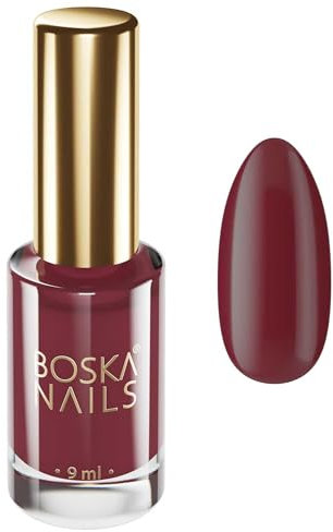 Boska Nails Esmalte de Uñas Clásico Madalen N° 670 Rojo Vino Intenso 9 ml Esmalte Clásico para Manicura Elegante Duradero Secado Rápido Alta Cobertura
