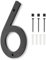 PATIKIL 8 Inch House Numbers, House Address Numbers Sign Large Floating Modern Home Number with Screws for Outside Door Wall Street, Black, 6