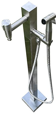 FHSLKXIM Robinet De Jardin À Colonne d'eau en Acier Inoxydable pour Fontaine D'Extérieur, Robinet Vertical D'Extérieur Résistant Aux Intempéries pour Cour, Hauteur De 100 Cm, Fontaine À Boire pour O