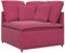 vidaXL Modulares Sofa Eckmodul mit Kissen Weinrot 100 cm, modulare Couch, Ecksofa, Sofa Samt, Sofa modern, modulares Ecksofa, schickes Sofa