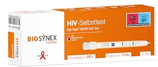 BIOSYNEX - Stat-View® - HIV - AIDS Schnelltest - Zuverlässiger und vertraulicher Selbsttest (1 Test)