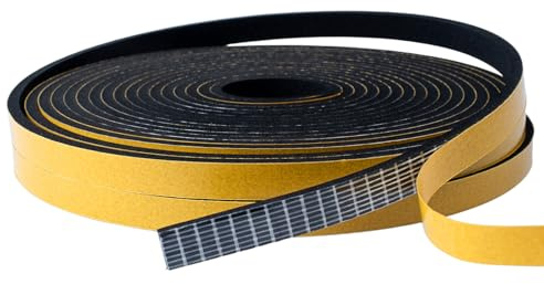 Dichtungsband Selbstklebend für Türen Fenster, 9mm(B) x3mm(D)/10m(L) Türdichtung Selbstklebendes Fensterdichtung Gummi Schaum Siegel Anti-Kollision Streifen Schalldämmung Dichtungsband Schwarz