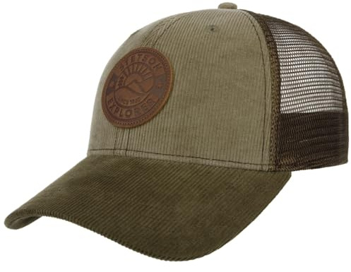 Stetson Cappellino Trucker Explorer Since 1865 Uomo - cap Berretto Baseball Mesh Snapback, con Visiera, Visiera Estate/Inverno Primavera Estate Autunno Inverno - Taglia Unica Moro-Oliva