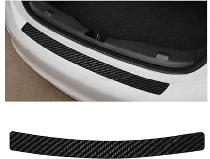 Car Rear Boot Bumper Protector for Toyota Yaris 2008-2012, Carbon Fiber Trunk Door Sill Strip Anti-Scratch Decorative Sticker,90 * 7