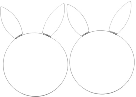 HOODANCOS 2 StüCk Metallkranz Hasenkopf Drahtgestell OstertüRkranz Rund Eisenring FüR Osterdeko DIY Bastelprojekte Und Festliche Wanddekoration