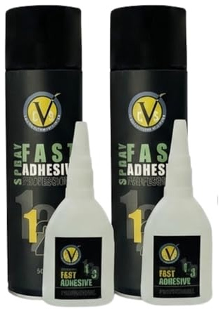 CVS 100g Super Glue with Activator Spray Set + 500ml Activator Aerosol | Fast Strong Bonding Glue, Mitre Bond Adhesive for Wood, Plastic, Metal, Glass & Ceramic | All Purpose Super Glue Kit (2)