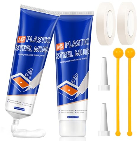 Silicone per Doccia, Silicone Bianco Sigillante, Silicone Sigillante Impermeabile, Silicones Alimentare, Silicona Blanca para Cocina y Baño, Non Facile da Rompere, 150ml*2