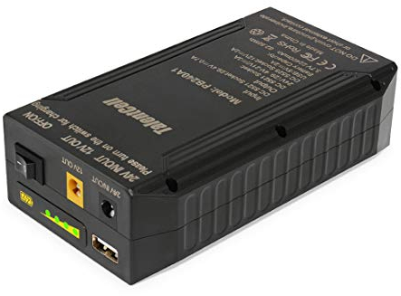 TalentCell PB240A1 Rechargeable 22400mAh 82.88Wh Lithium ion Battery Pack with 3 Port Output (DC 24/12V and 5V USB) for LED Light Strip, CCTV Camera, Mobile and more