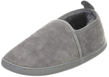 Lammfell Hausschuhe - Hubert Fellschuhe Lederschuhe Damen Herren Schuhe Größe EUR 46, Farbe Grau