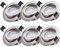 Oktaplex lighting 6er Set LED Einbaustrahler 230V flach, 5W 350lm Ra 90 3000K Warmweiß Ø 68mm Einbaudurchmesser, Spots Decke schwenkbar Nickel gebürstet