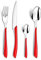 AMEFA - Ménagère 32 couverts de table pour 8 personnes - Eclat - Acier inoxydable 18/0, Finition Brillante - Rouge