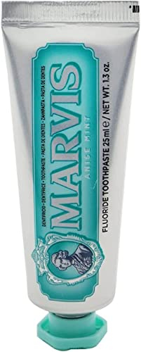 MARVIS® Anise Mint 25 ml I Zahncreme für gereinigte Zähne und gesundes Zahnfleisch I anhaltender frischer Atem I Sternanis und Minze I Reisegröße