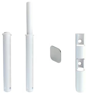 Sistema di apertura a scatto anta, sportello CON CALAMITA - PREMI E APRI push cricchetto. Include Base Esterna E Piastrina Magnetica (75mm - 40mm, Bianco)