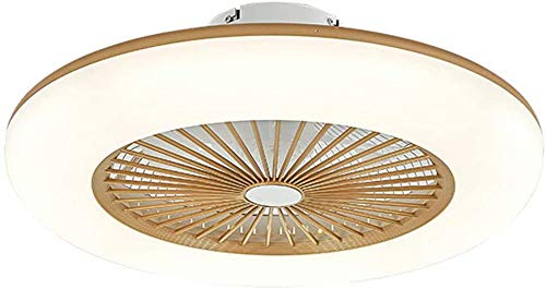 BININBOX Deckenventilator mit Beleuchtung, leise unsichtbare Deckenventilator LED Licht, Dimmbar mit Fernbedienung, led Deckenlampe für Schlafzimmer Wohnzimmer Esszimmer (Gold)
